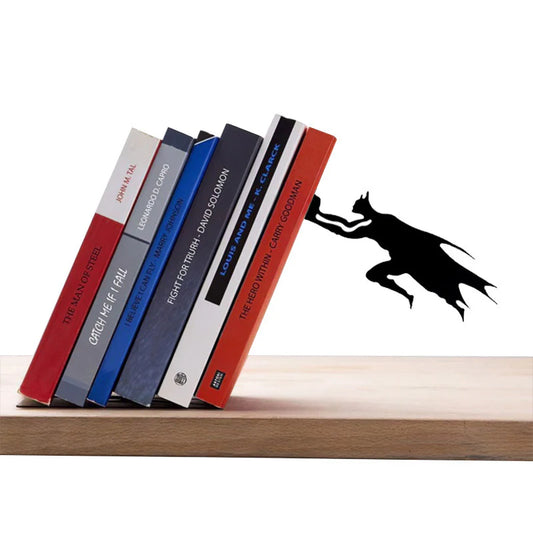 Superhero Bookend Figurines – Stylish Metal Bookshelf
