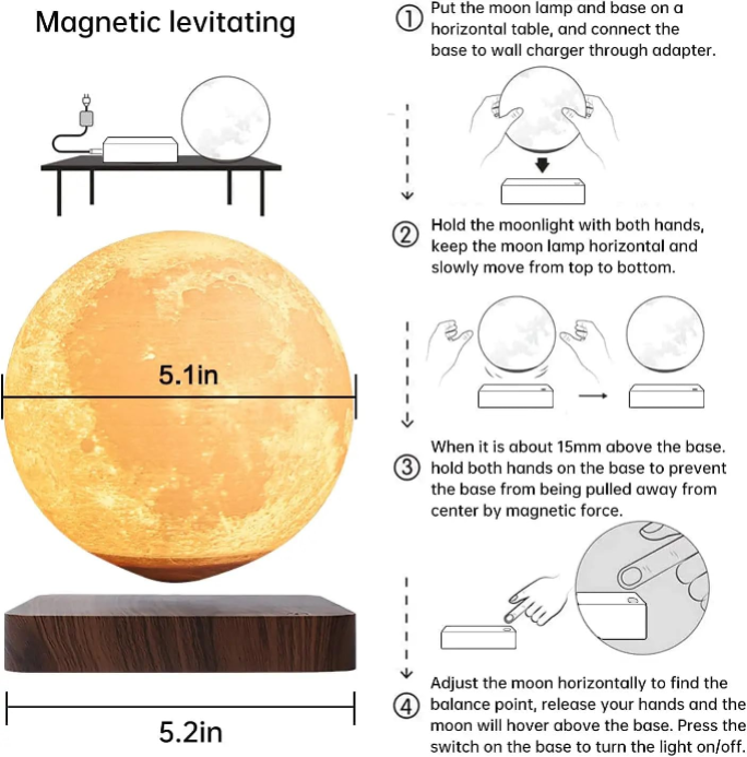 Levitating Moon Lamp