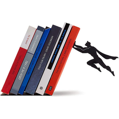 Superhero Bookend Figurines – Stylish Metal Bookshelf