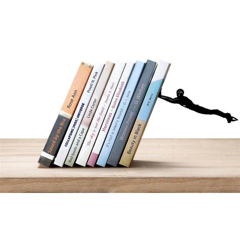 Superhero Bookend Figurines – Stylish Metal Bookshelf